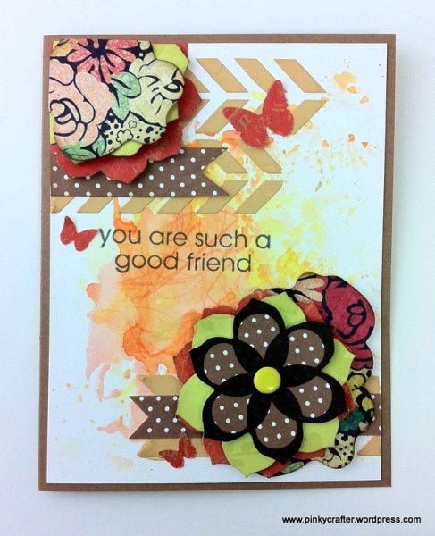 mixed media you are such a good friend card