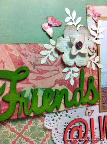 friends always scrapbook layout close up flowers