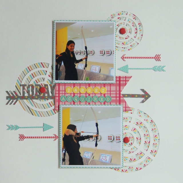 Target Acquired Scrapbook layout