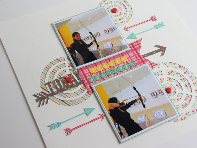 Target Acquired Scrapbook layout