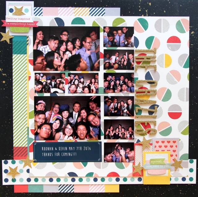 Scrapping photobooth picture scrapbook layout